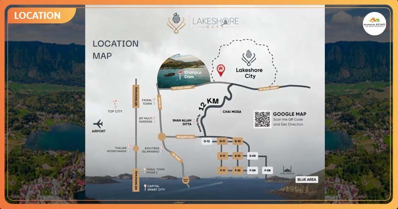 Lakeshore City Khanpur Location