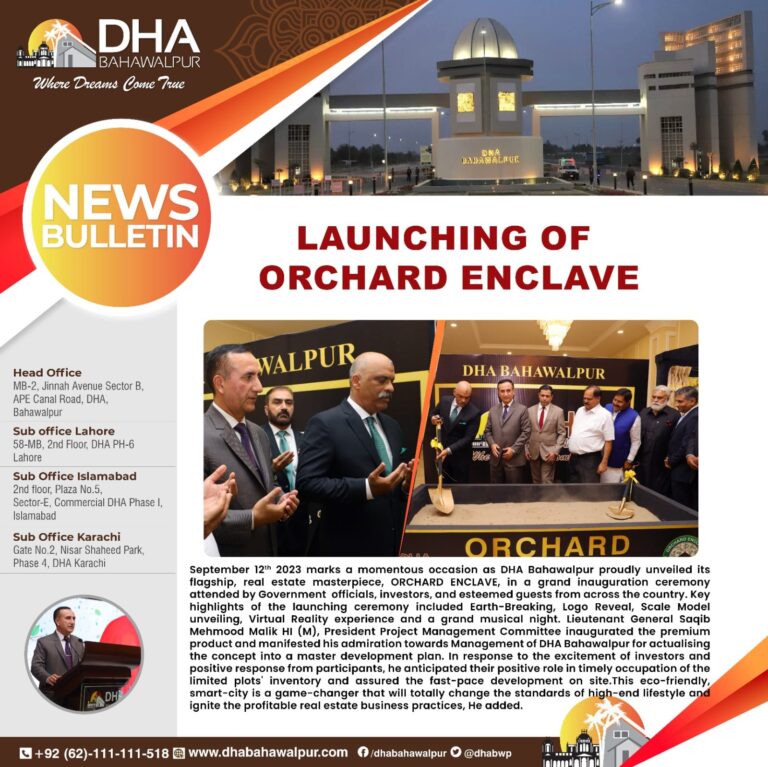DHA Bahawalpur Launches Orchard Enclave