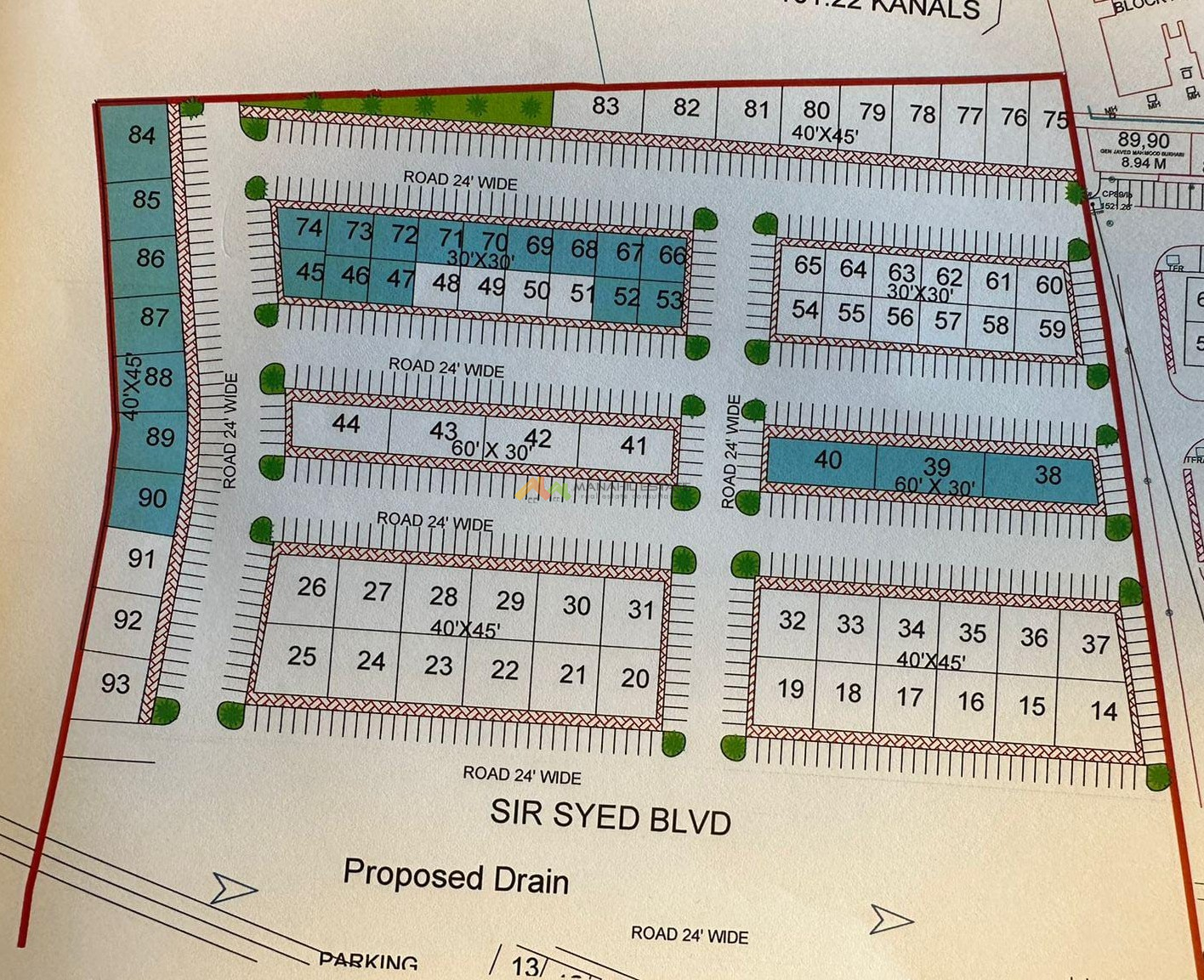 DHA Islamabad - Rawalpindi- phase 2 Commercials Map