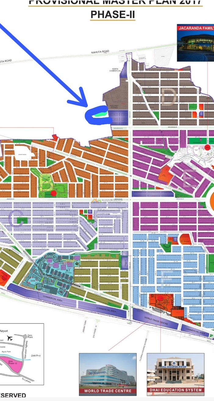 DHA Islamabad - Rawalpindi- phase 2 Commercials Location Map