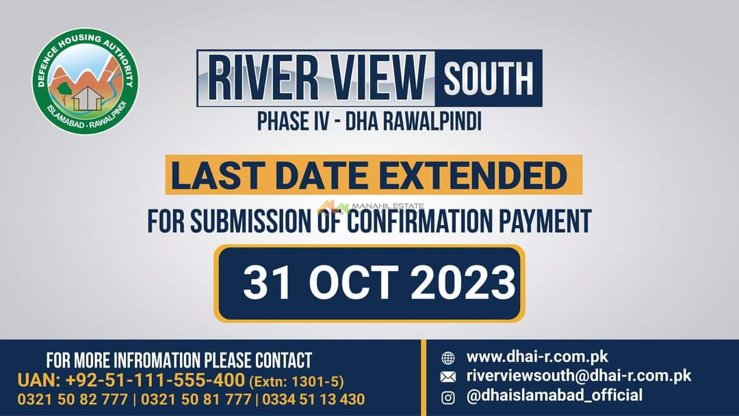 River View South confirmation extension