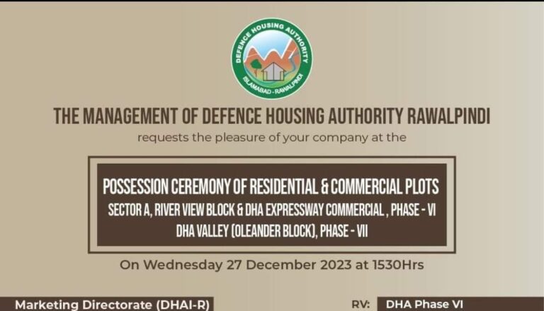 DHA Islamabad Announces Possessions of Multiple Blocks and DHA Valley
