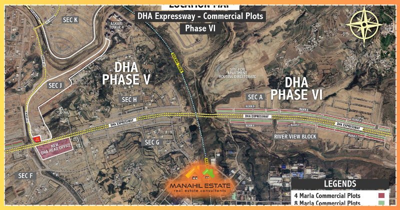 DHA Islamabad Phase 6 Main Expressway Commercials Location
