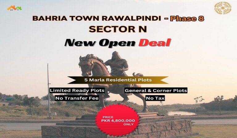 New Deal: 5 Marla Open Transfer Plots in Sector N Bahria Town Phase 8 Rawalpindi