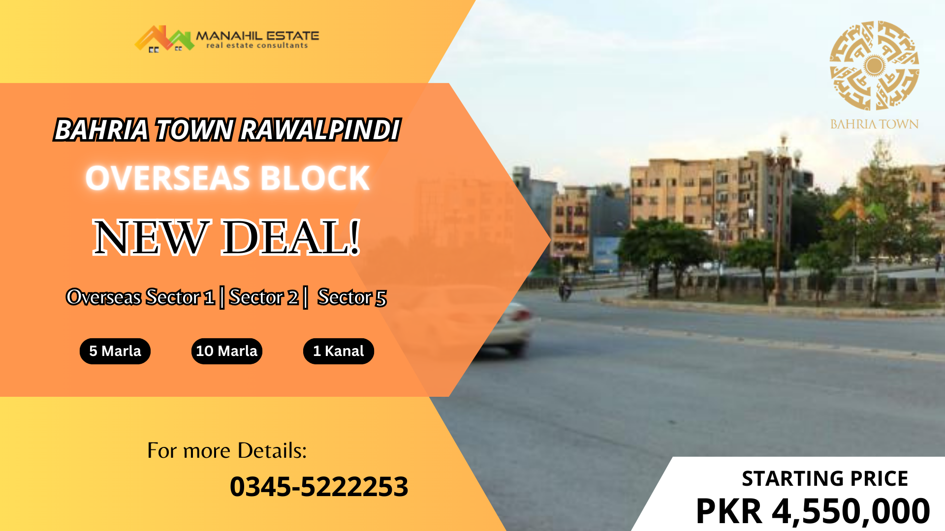 Bahria Town Phase 8 Overseas Block new deal