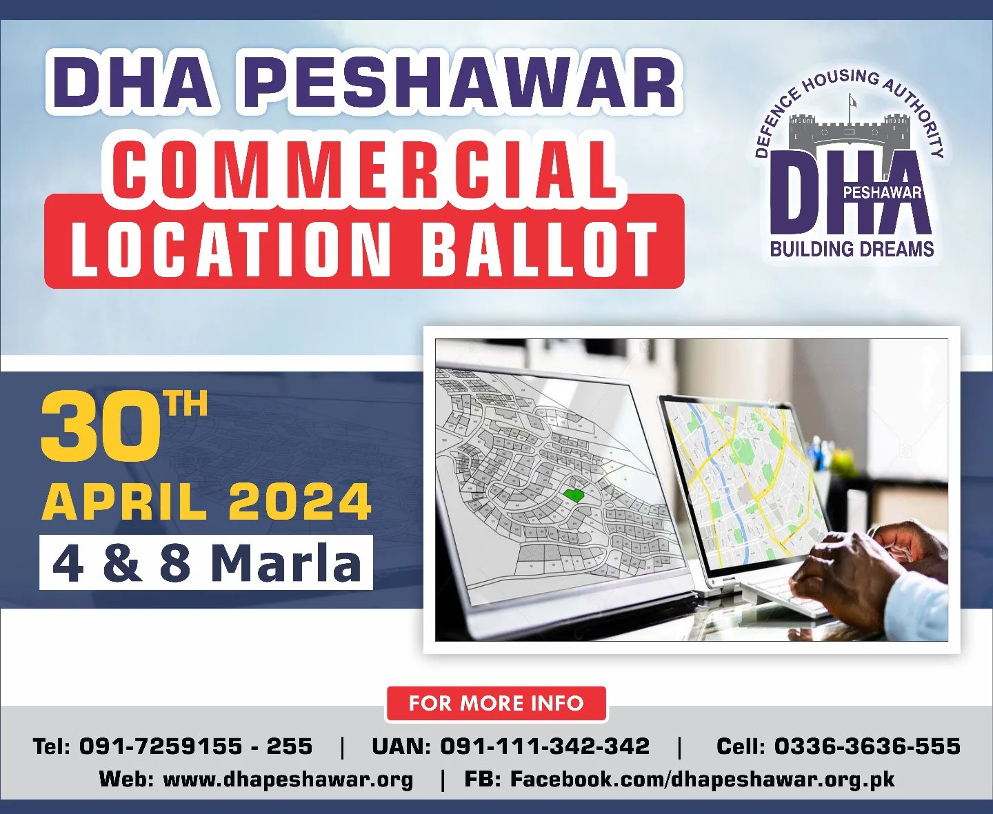 DHA Peshawar Commercial Location Ballot Notification