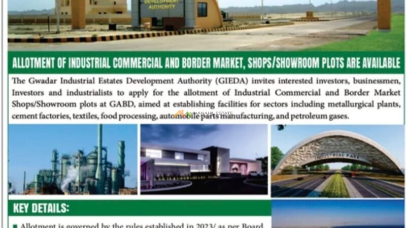 GIEDA Gawadar Plots Allotment Ad