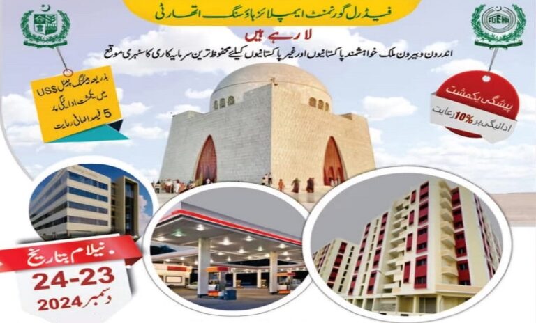 FGEHA to Auction Commercial Properties in Scheme 33 Karachi