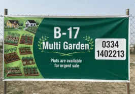 B 17 multi garden Islamabad 8 marla corner plot for sale