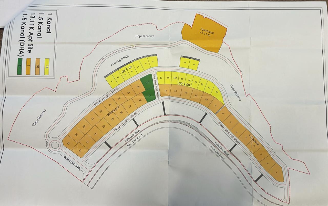 1 Kanal Residential Plots for Sale in DHA Phase 1 Islamabad