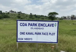 CDA Park Enclave Islamabad One kanal park face plot for sale