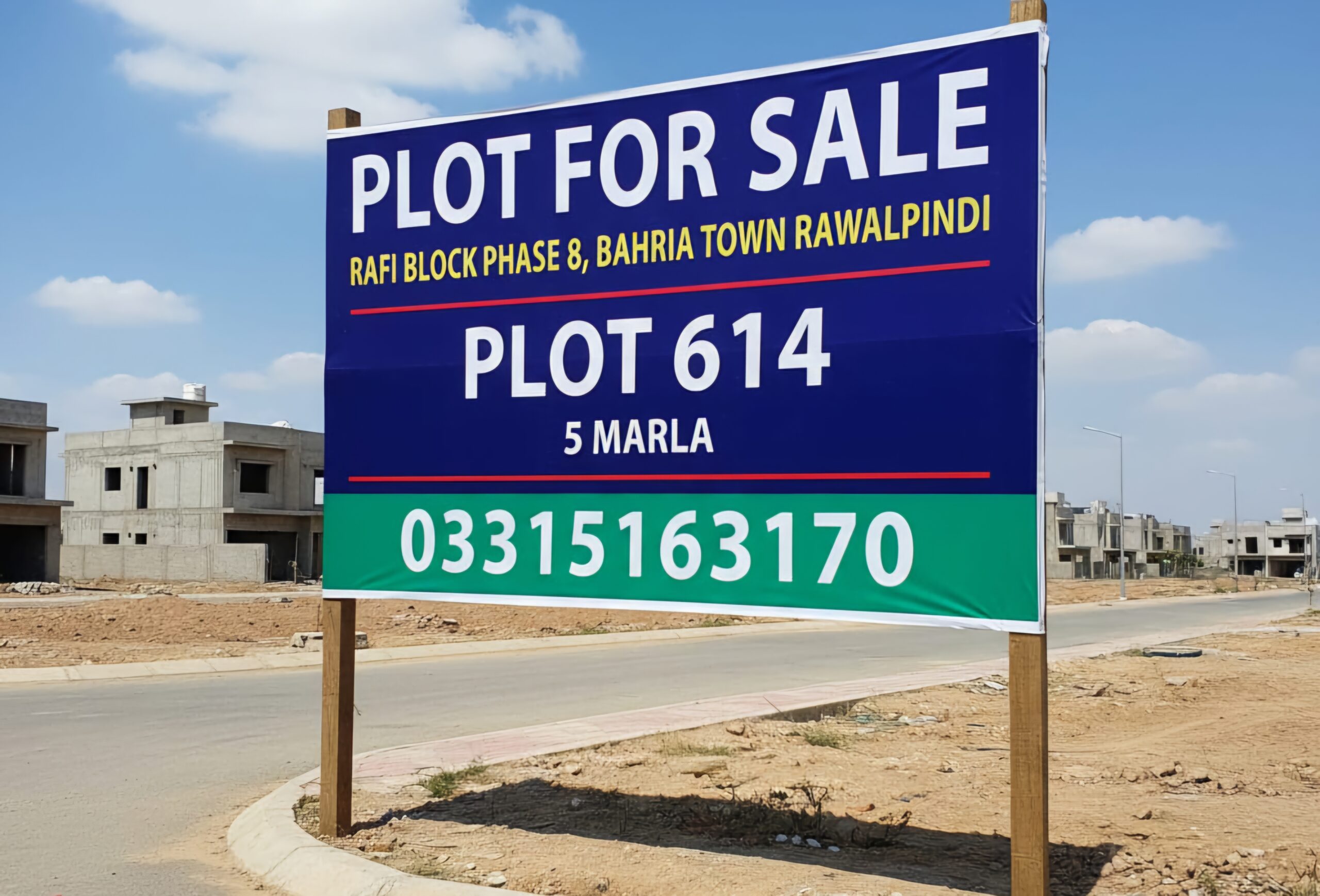 5 Marla, park Facing Rafi block plot ,phase 8, bahria town