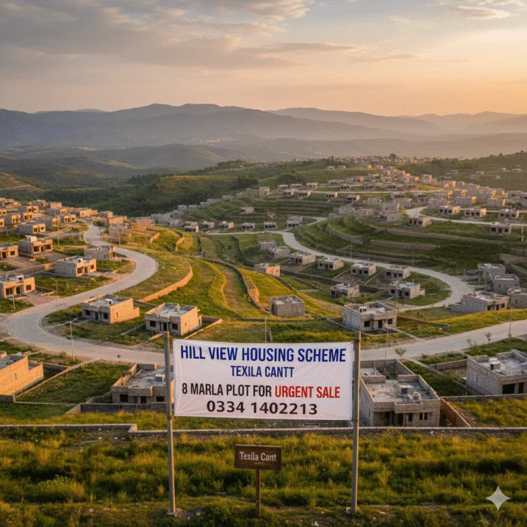 Hill view Housing Scheme Taxila Cantt 8 marla plot for sale