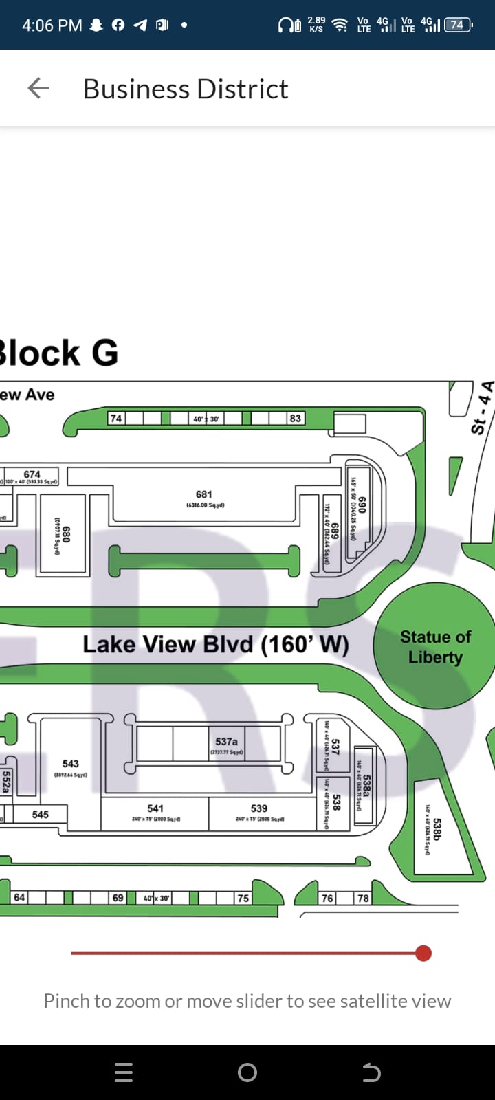 Bahria town Phase 8 Businesses district Commercial 36 marla corner plot for sale