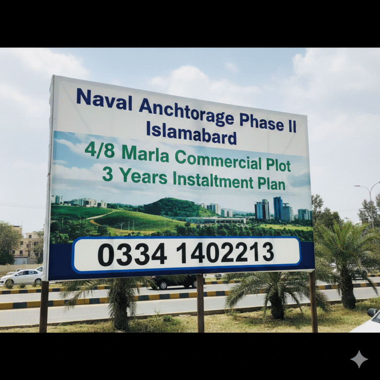 Naval Anchorage Phase II Islamabad 4/8 Commercial at easy installments plan