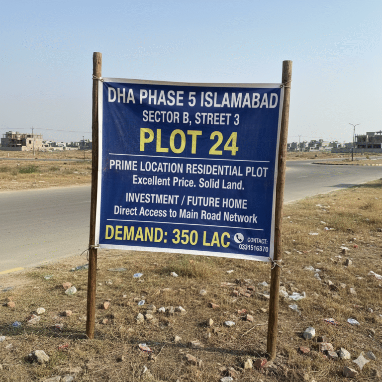 DHA 5 , islamabad, kanal Plot For Sale in Sector B