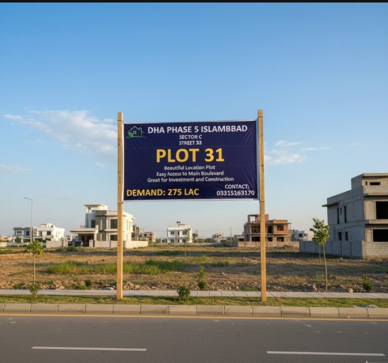 kanal plot For urgent Sale in DHA 5 islamabad