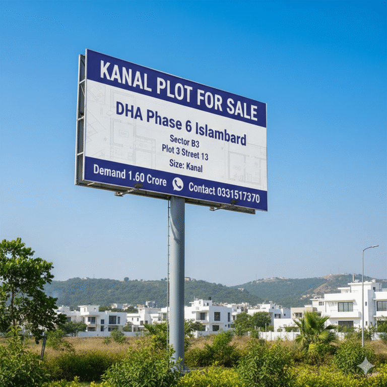 🌟 Prime 1 Kanal Plot for Sale in DHA Phase 6, Islamabad