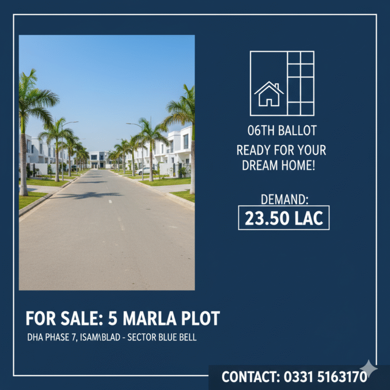 5 Marla plot for Sale in DHA phase 7 islamabad