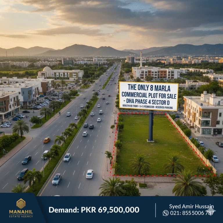 Exclusive 8 Marla Commercial Plot for Sale – DHA Phase 4, Rawalpindi