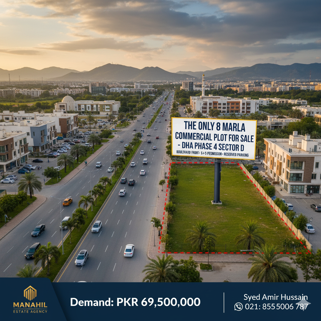 🏗️ Exclusive 8 Marla Commercial Plot for Sale – DHA Phase 4, Rawalpindi 🚀