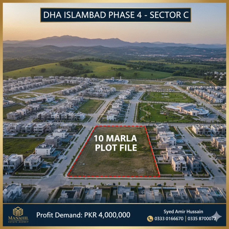 Investment Opportunity: 10 Marla Plot in DHA Phase 4, Sector C