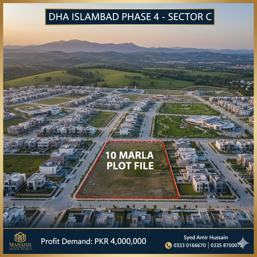 ​🚀 Investment Opportunity: 10 Marla Plot in DHA Phase 4, Sector C 🌟
