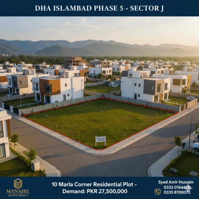 Prime 10 Marla Corner Plot for Sale – DHA Phase 5, Islamabad (Sector J)