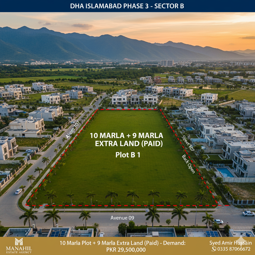 Unmatched 10 Marla Plot for Sale – DHA Phase 3, Sector B