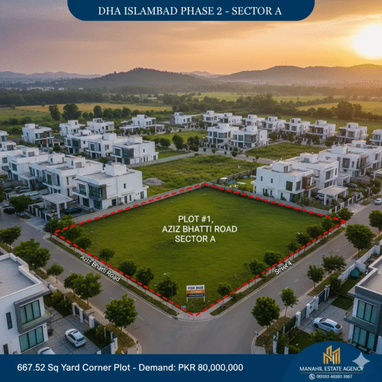 Unbeatable Corner Plot for Sale on Aziz Bhatti Road – DHA Phase 2, Sector A