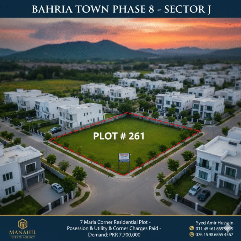 Premium 7 Marla Corner Plot for Sale – Bahria Town Phase 8, Sector J