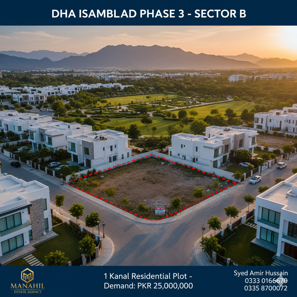 Prime 1 Kanal Residential Plot for Sale – DHA Phase 3, Sector B
