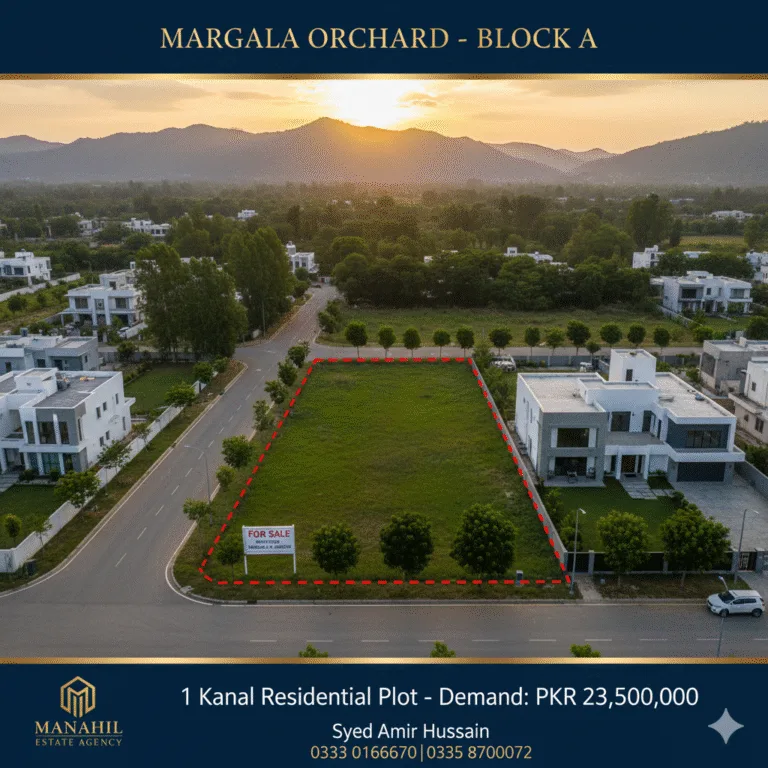 Scenic 1 Kanal Plot for Sale – Margala Orchard Islamabad, Block A