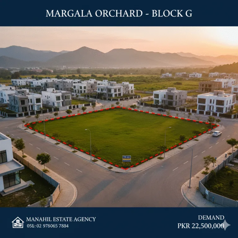Premium 1 Kanal Corner Plot for Sale – Margala Orchard, Block G