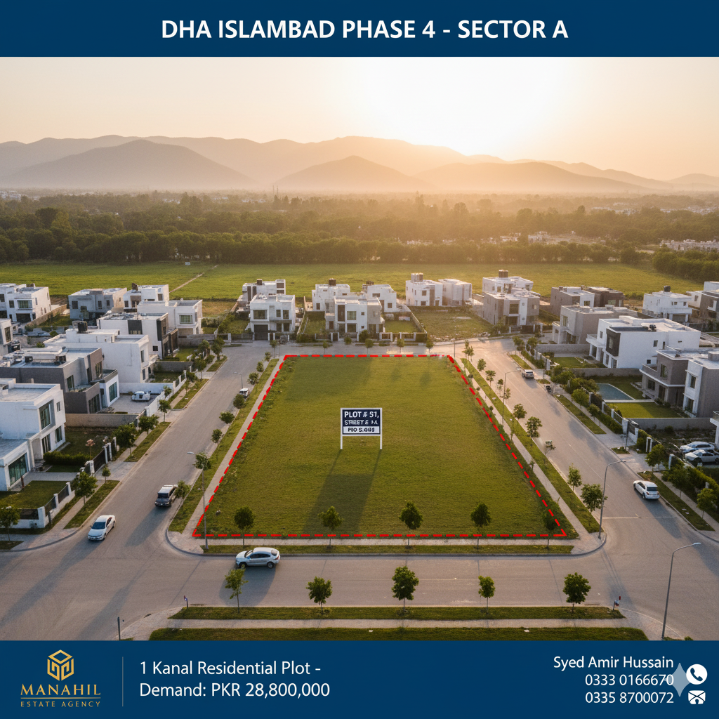 Prime 1 Kanal Residential Plot for Sale – DHA Phase 4, Sector A