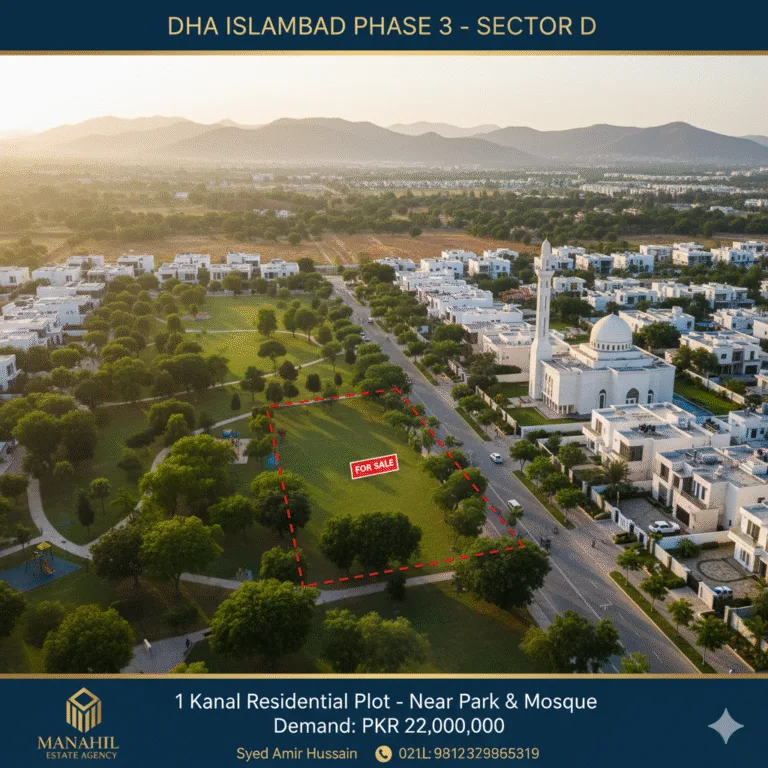 Ideal Location: 1 Kanal Plot Near Park & Mosque – DHA Phase 3, Sector D