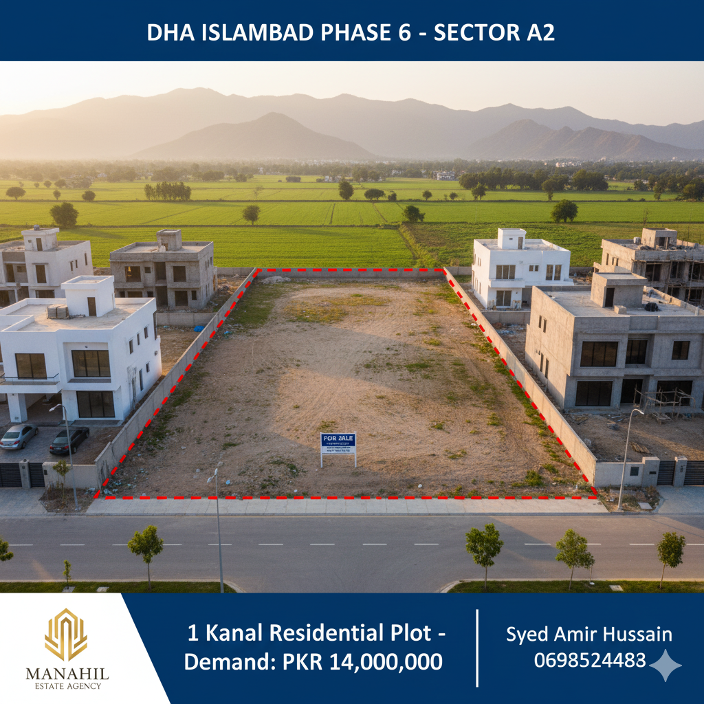 Massive Investment: Six Adjacent 1 Kanal Plots for Sale – DHA Phase 6, Sector A2