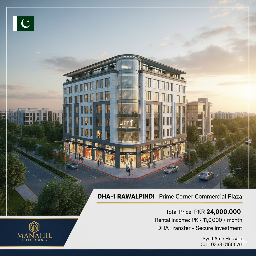 Elite Commercial Investment: Brand New Corner Plaza with Lift – DHA Phase 1