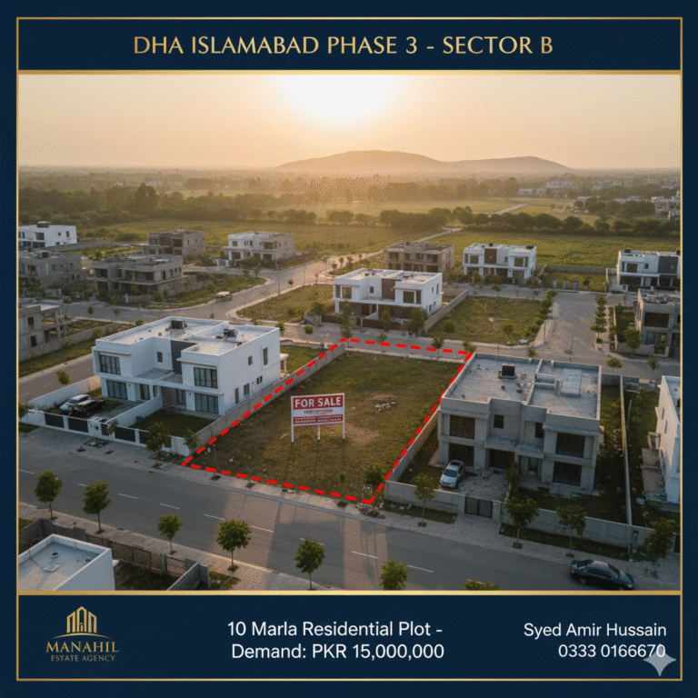 Affordable 10 Marla Plot for Sale – DHA Phase 3, Sector B