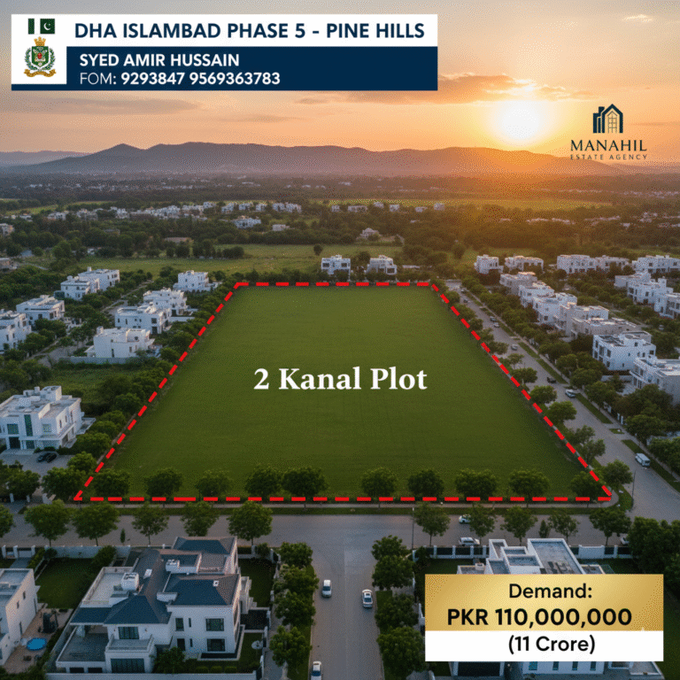 Unrivaled Grandeur: 2 Kanal Plot on Main 1st Avenue – Pine Hills, DHA Phase 5 (Army Personnel Only)