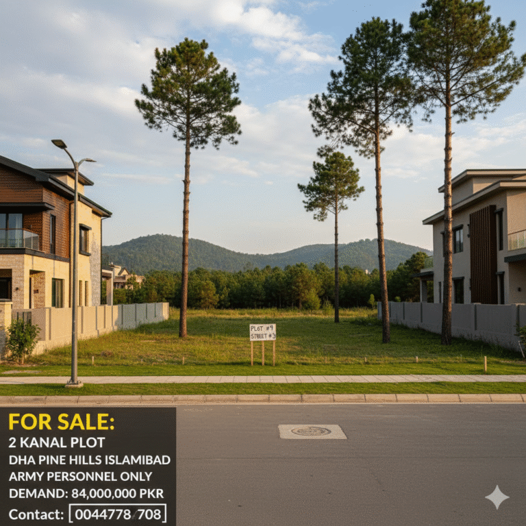2 Kanal Premium Plot in DHA Phase 5 Islamabad | Pine Hills | Army Purchase Only