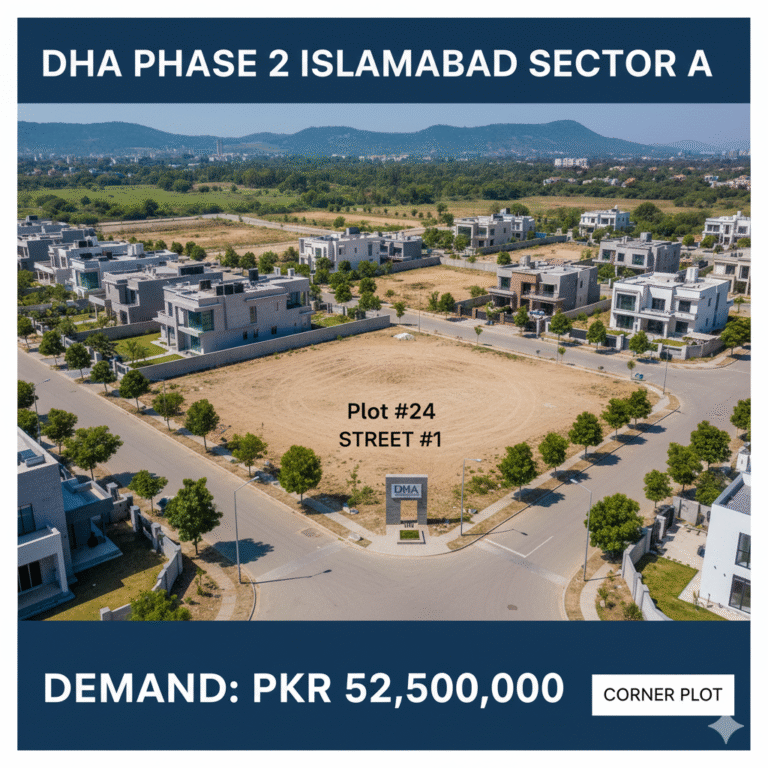 Premium Corner Plot in DHA Phase 2 Islamabad, Sector A (Plot #24)
