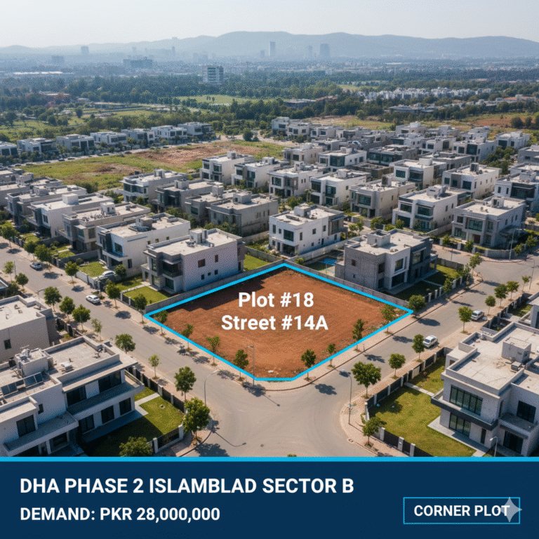 Premium 10 Marla Corner Plot in DHA Phase 2 Islamabad, Sector B (Plot #18)
