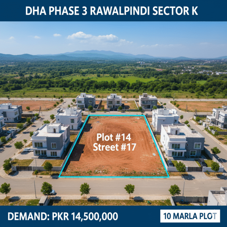 10 Marla Residential Plot in DHA Phase 3 Rawalpindi, Sector K (Plot #14)