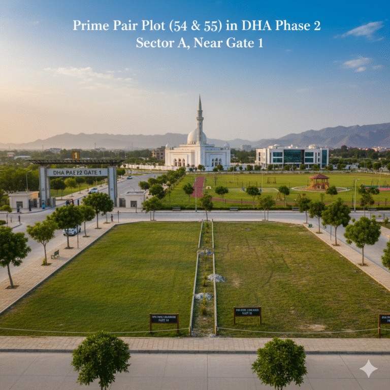 Prime Pair Plot (54 & 55) in DHA Phase 2 Sector A, Near Gate 1
