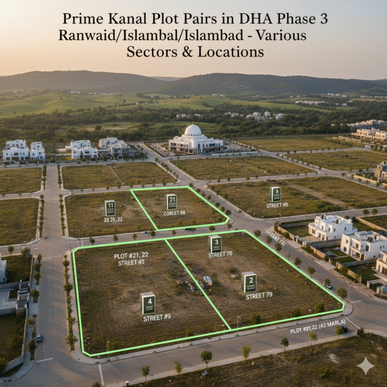 Prime Kanal Plot Pairs in DHA Phase 3 Rawalpindi/Islamabad