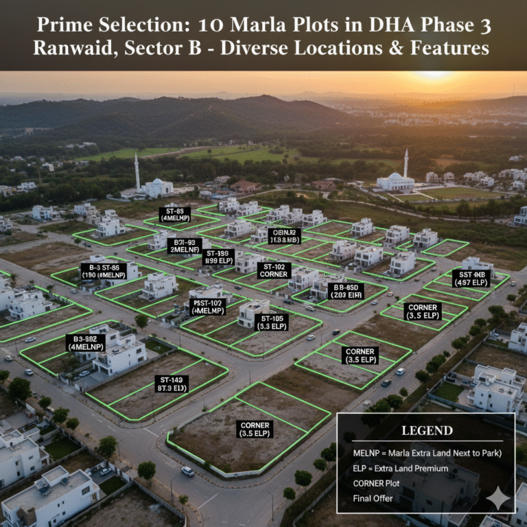 Exclusive 10 Marla Plots in DHA Phase 3 Rawalpindi, Sector B