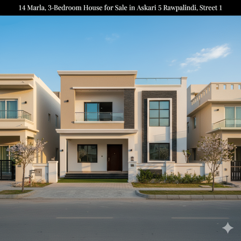 14 Marla, 3-Bedroom House for Sale in Askari 5 Rawalpindi, Street 1