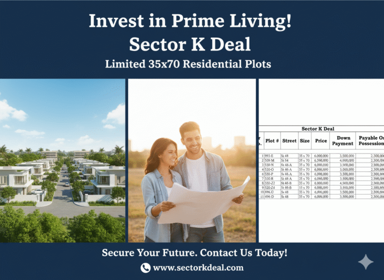Invest in Prime Living! Sector K Deal – Limited 35×70 Residential Plots