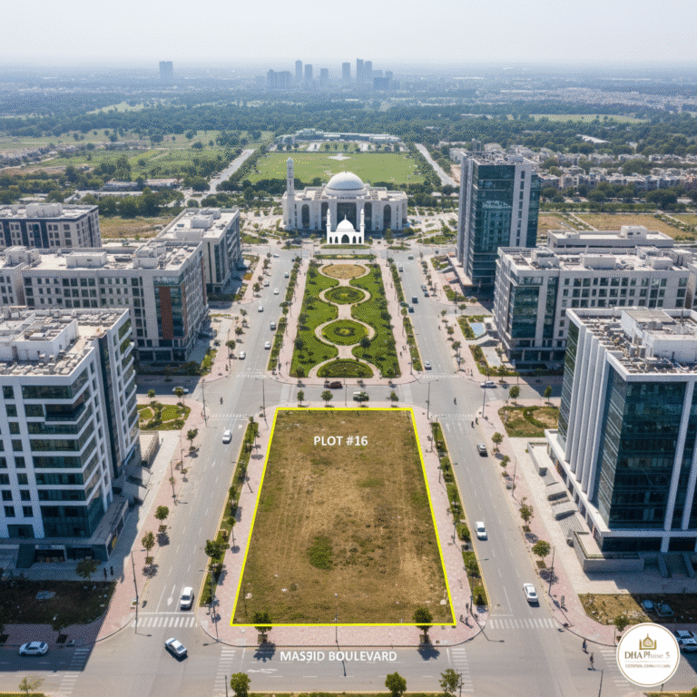 Prime 6 Marla Central Commercial Plot on Masjid Boulevard, DHA Phase 5 Islamabad